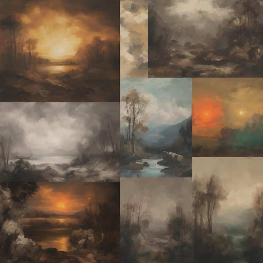 Λήψης τοπίων με σκηνές φύσης, ήρεμες και με ήλιο, εστιάζοντας στην προσωπική και κοινωνική έκφραση μέσω της τέχνης.